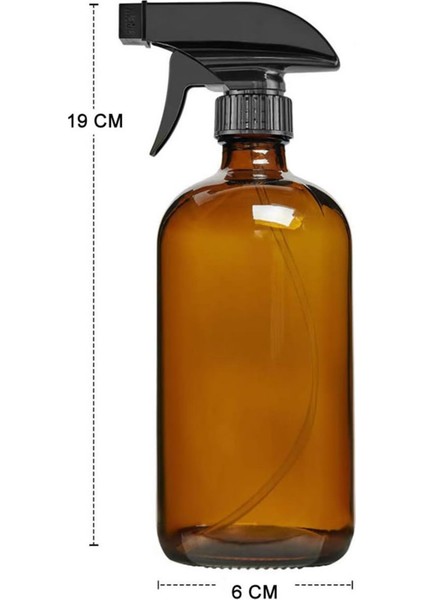 MiniMinti Amber Cam Su Püskürtme Şişesi - 500 ml