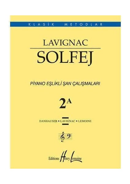 049-PMEM3860 Lavignac Solfej Piyano Eşlikli Şan Çalışmaları 2A