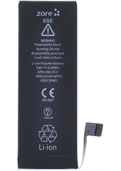 Apple iPhone 5se Zore Vogy Batarya