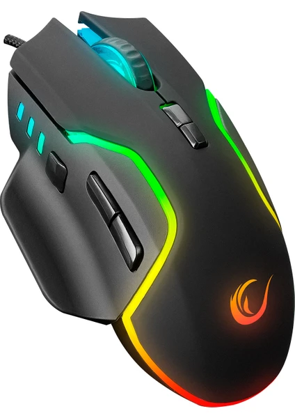 Miracle M1 USB Siyah 8 Tuşlu Rgb 7200DPI Gaming Oyuncu Mouse