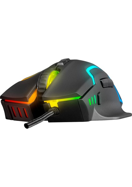 Miracle M1 USB Siyah 8 Tuşlu Rgb 7200DPI Gaming Oyuncu Mouse