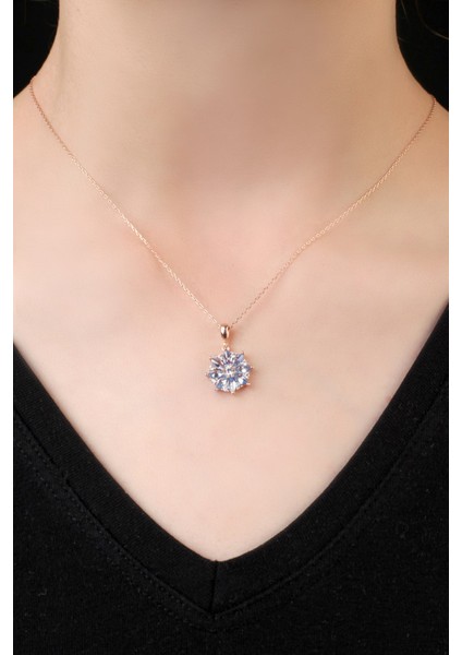 Kadın Rose 925 Ayar Gümüş Kolye
