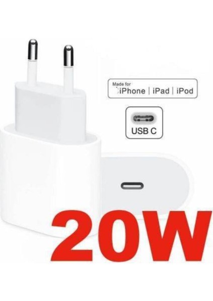 Apple iPhone  Typ-C 20W Adaptör 11, 11 Pro, 12, 12 Pro, 13, 13PRO Uyumlu