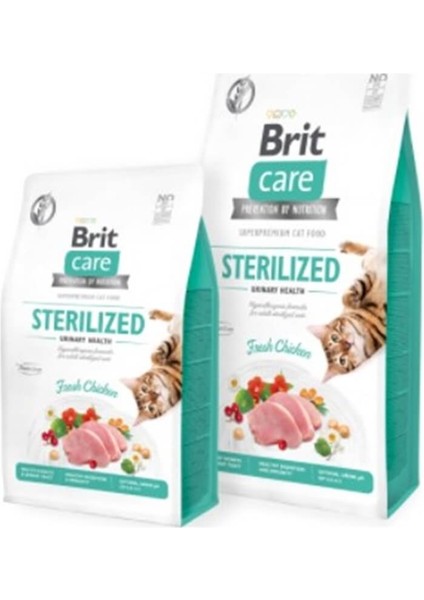 Brit Care Hipoalerjenik Sterilized Urinary Tahılsız Tavuklu Kısırlaştırılmış Kedi Maması 2 kg