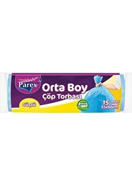 Güçlü Orta Boy Çöp Torbası 10 x 15'li