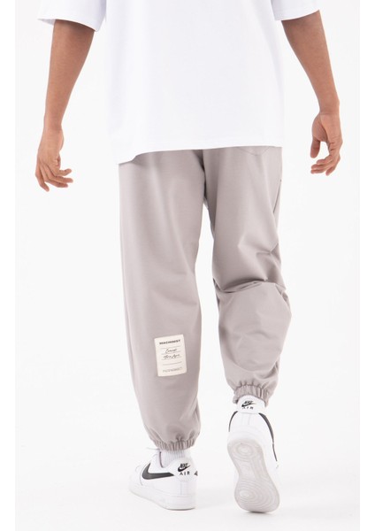 Oversize Basic Bel Paça Lastikli 3 Cepli Jogger Eşofman Altı Ice Gri