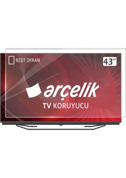 Arçelik 43" inç 108 Ekran Tv Ekran Koruyucu 7-8-9 serisi 4k Qled Oled uhd imperium android google Smart tv uyumlu