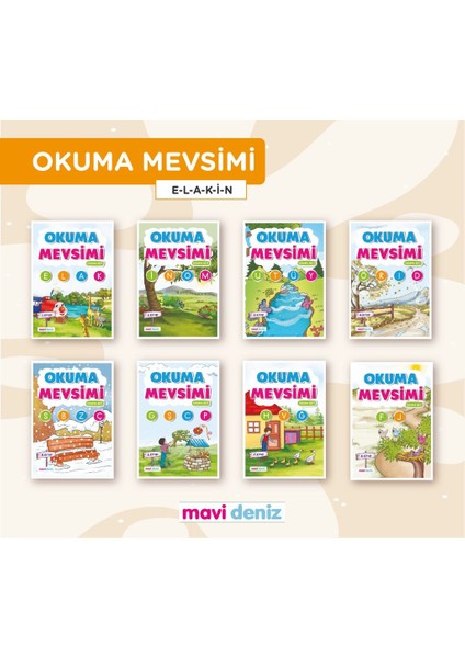 Mavi Deniz Yayınları 1. Sınıf Okuma Mevsimi Yeni Başlayanlar Için 8 Kitap Elakin