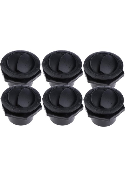 6 Adet Hava Firar Kapağı Duvar Montaj Çıkış Egzoz Izgarası Abs Siyah 70X45 mm (Yurt Dışından)
