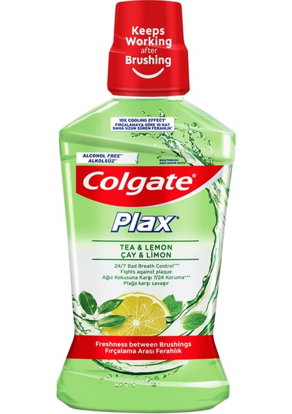 Plax Çay ve Limon Ağız Bakım Suyu 500 ml