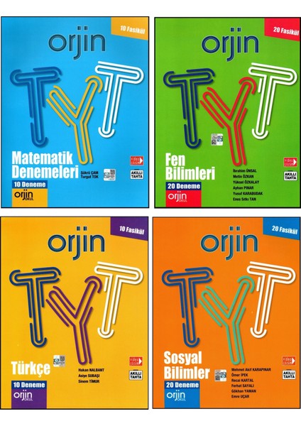 Kurmay Yayınları Orjin TYT Matematik+Fen Bilimleri+Türkçe+Sosyal Bilimler Denemeleri 4 Kitap