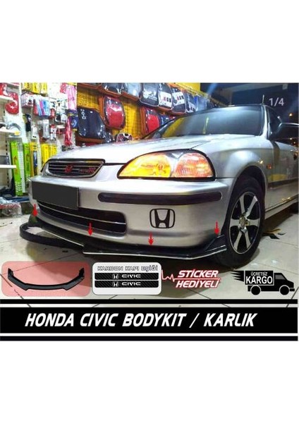 Honda Civic 1998-2005 Ön Tampon Eki Bodykit Karlık Lip