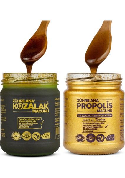 Zühre Ana Kozalak Macunu 240 ml + Zühre Ana Propolis Macunu Orijinal Hologramlı Ürün 240 ml