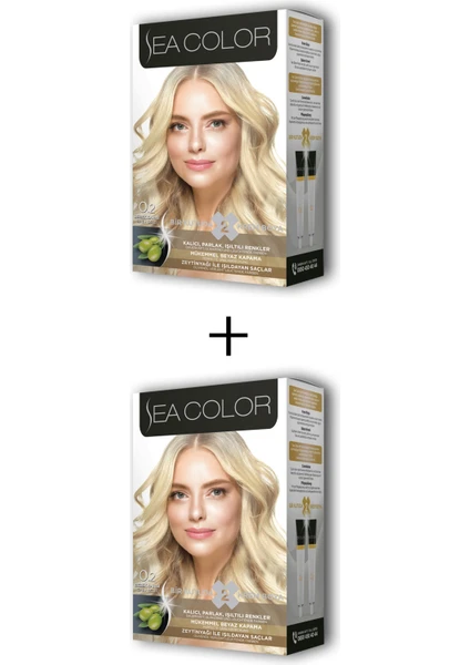 Sea Color 2x2 Tüp Krem Saç Boyası Seti Bebek Sarısı No:0.2