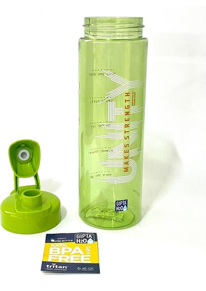 Yeşil Gıpta Unıty Tritan Boyalı Desenli Matara 600ML