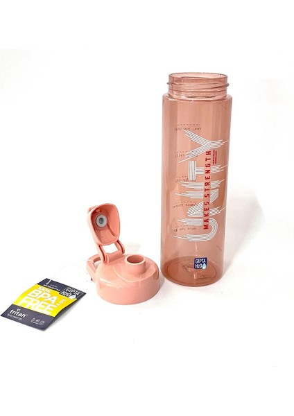 Turuncu Gıpta Unıty Tritan Boyalı Desenli Matara 600ML
