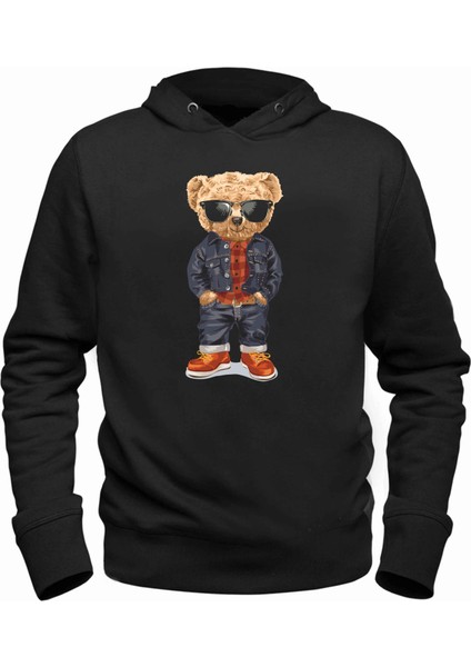 Denim Master Tedy Bear Siyah Çocuk Sweatshirt