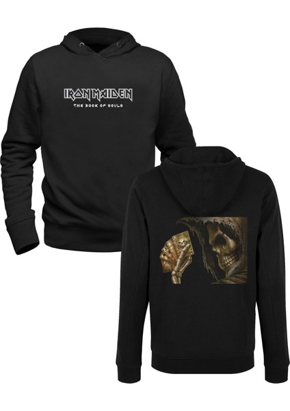 Iron Maiden Tasarımlı Resimli Siyah Ön Arka Baskılı Çocuk Sweatshirt