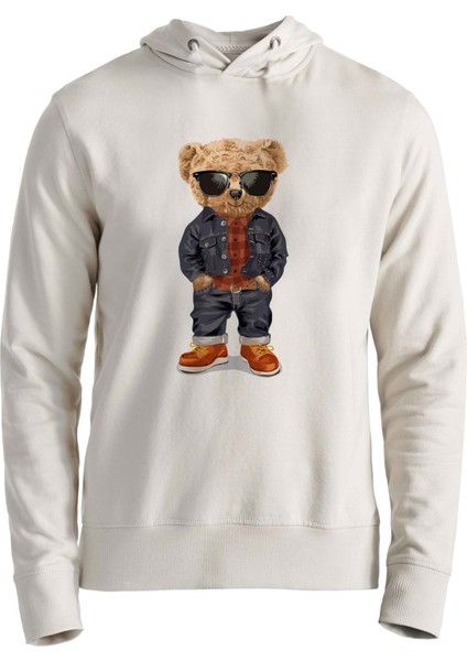 Denim Master Tedy Bear Ekru Çocuk Sweatshirt