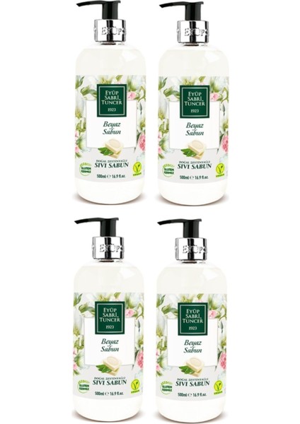 Eyüp Sabri Tuncer Beyaz Sabun Sıvı Sabun 500 ml x 4