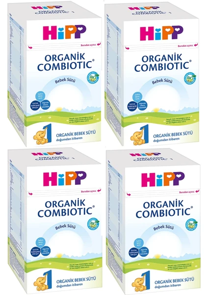 1 Organik Combiotic Bebek Sütü 800 gr 4 Adet