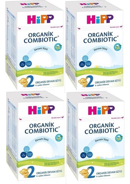 2 Organik Combiotic Devam Sütü 800 gr 4 Adet