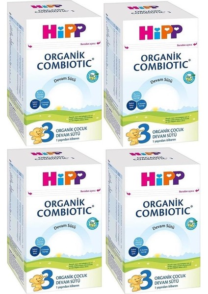 3 Organik Combiotic Devam Sütü 800 gr 4 Adet