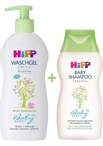Babysanft Bebek Saç ve Vücut Banyo Jeli 400 Ml+Hipp Babysanft Bebek Şampuanı 200 ml