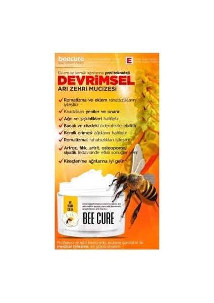 Bee Cure Arı Zehri Kremi Beecure Arı Zehiri Kremi Relaxing Cream 100 ml