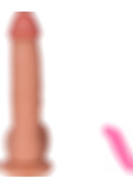 Bill Çift Katmanlı Ultra Gerçekci 23 cm Realistik Penis Dildo+Mini Vibratör