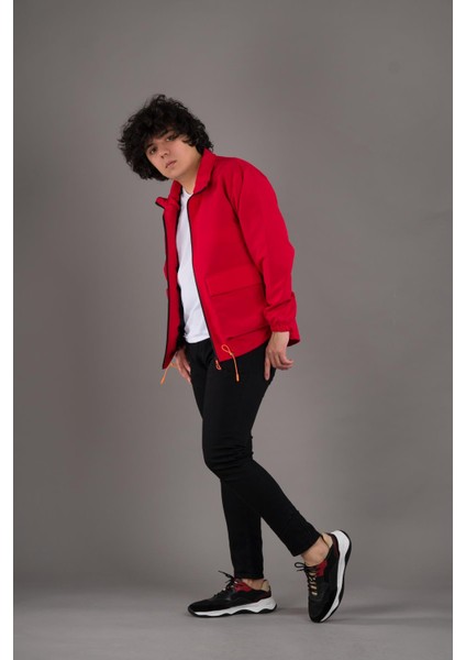 Oversize Kapak Cepli Yakalı Astarlı Ince Baharlık Erkek Mont