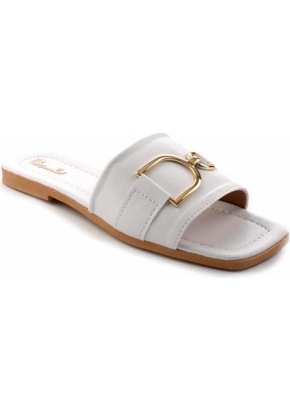 Kadın Terlik Yüksek Topuklu Beyaz Renk Konforlu Kullanım İçin Tasarlandı modelleri