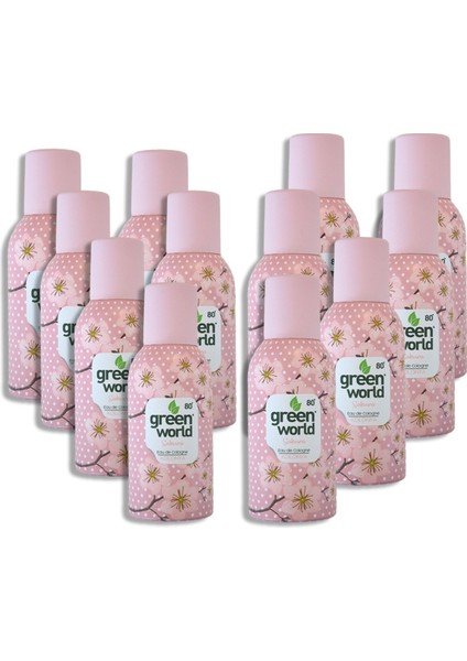 12'li Aerosol Sprey Kolonya Sakura 12 x 150 ml