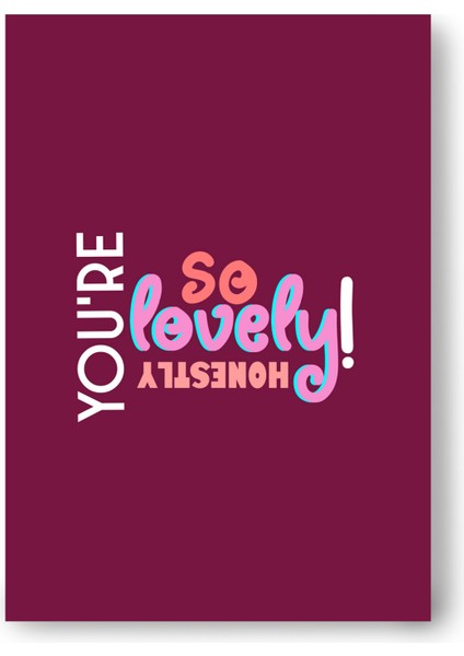You Are So Lovely A5 14X20 cm Tel Zımbalı Çizgisiz Not Defteri