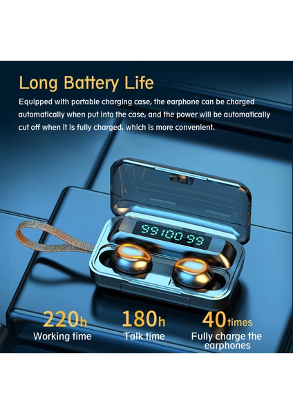 F9-5 Gerçek Kablosuz Kulaklıklar Bluetooth 5.0 Tws (Yurt Dışından)