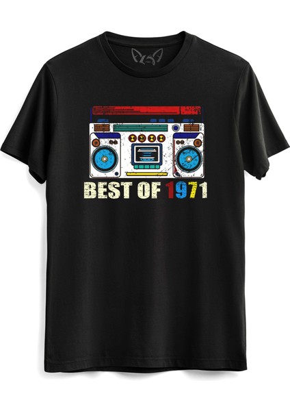 Vintage 1971 Best Of Tape Siyah Tshirt