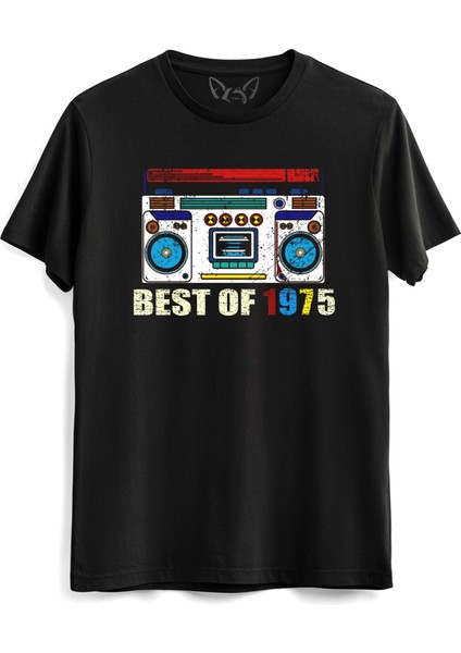 Vintage 1975 Best Of Tape Siyah Tshirt