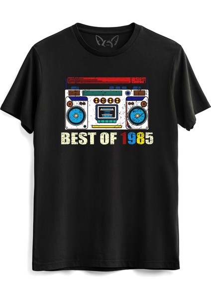 Vintage 1985 Best Of Tape Siyah Tshirt