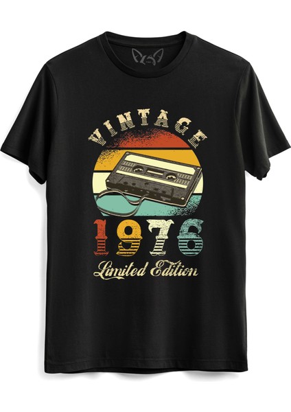 Vintage 1976 Limeted Edition Siyah Tshirt