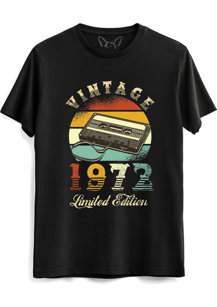 Vintage 1972 Limeted Edition Siyah Tshirt