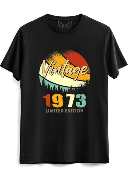 Vintage 1973 Retro Siyah Tshirt