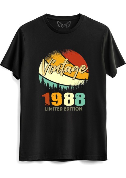 Vintage 1988 Retro Siyah Tshirt