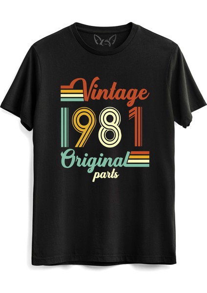 Vintage 1981 Original Parts Siyah Tshirt