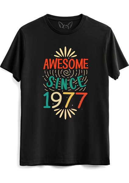 Vintage 1977 Awesome Siyah Tshirt
