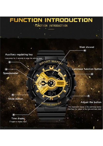 SANDA3110 Takvim Çok Fonksiyonlu Erkek Kuvars Saat Altın (Yurt Dışından) fiyatları