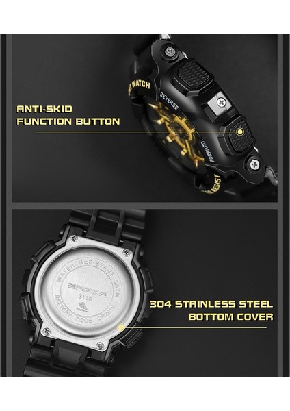 SANDA3110 Takvim Çok Fonksiyonlu Erkek Kuvars Saat Altın (Yurt Dışından) modelleri