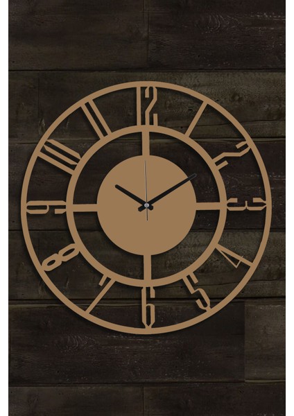 Bunnela Metal Gold/Eskitme Rengi Duvar Saati 50X50Cm Mds-50