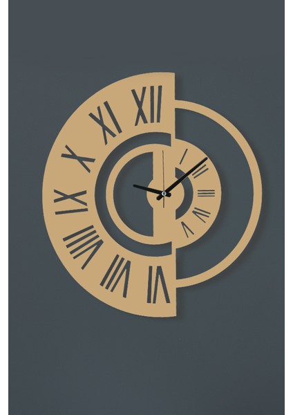 Ruota Metal Gold/Eskitme Rengi Duvar Saati 50X50Cm Mds-50