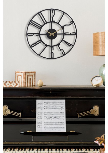 Muyika New Bunnela Metal Siyah Duvar Saati Sessiz Mekanizma 41X41Cm Mds-41 indirimleri