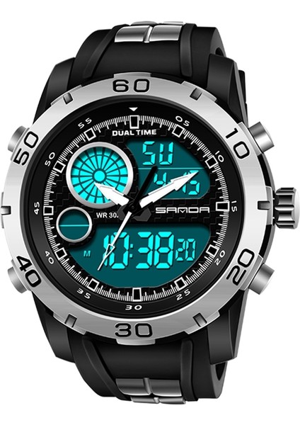 795 Su Geçirmez Plastik Erkek Ectronic Saat Beyaz (Yurt Dışından)